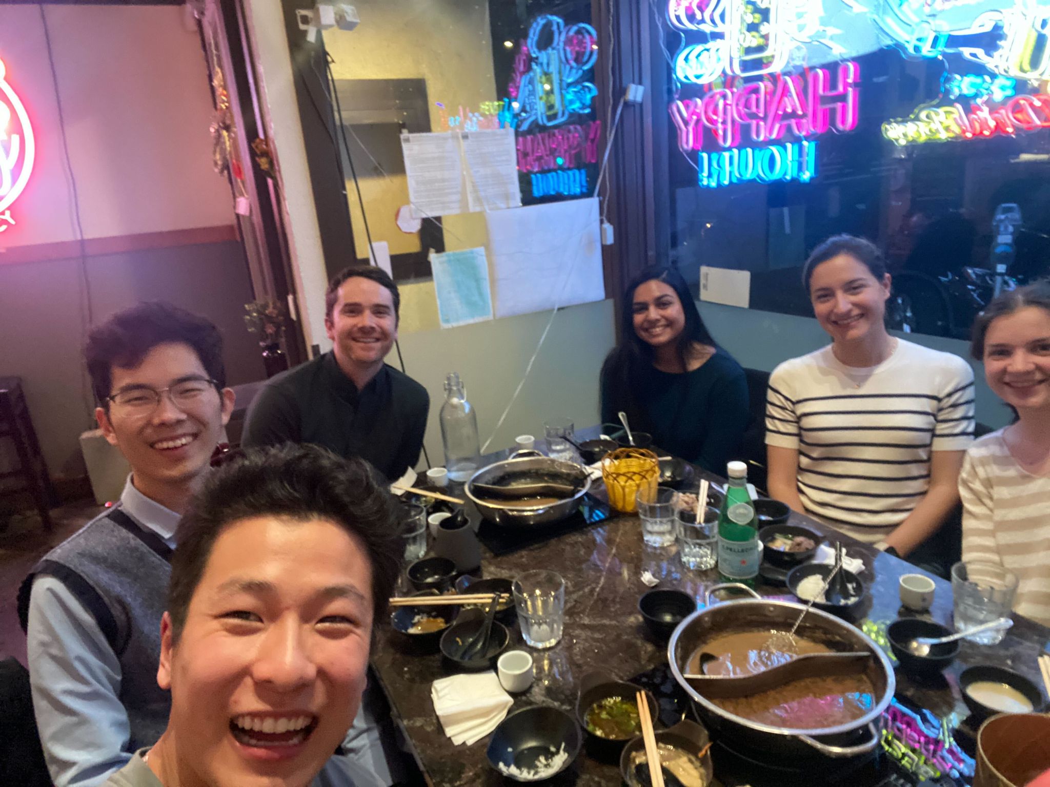 February 2024: Shabu-shabu dinner, welcoming Jinglin and Trishna